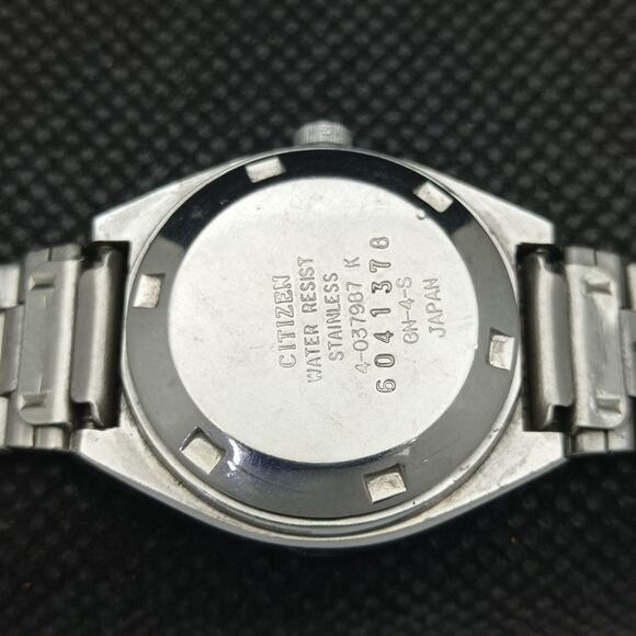 Vintage 1982 Citizen Automatic Womans Silver Watch W/daydate & Blue accents